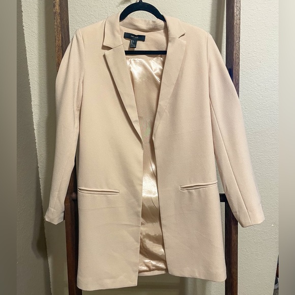 Beige Blazer, Mid-thigh length - Picture 1 of 6